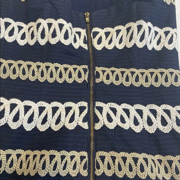 Lilly Pulitzer Cambrey in True Navy Rope Me Halter Dress Sz 00. - Picture 4 of 9